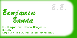 benjamin banda business card