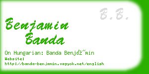 benjamin banda business card